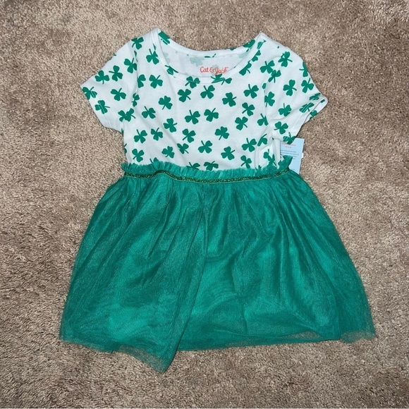 Cat & Jack St. Patty’s Day Shamrock Tutu Dress NWT Size 18 Months - Picture 3 of 4